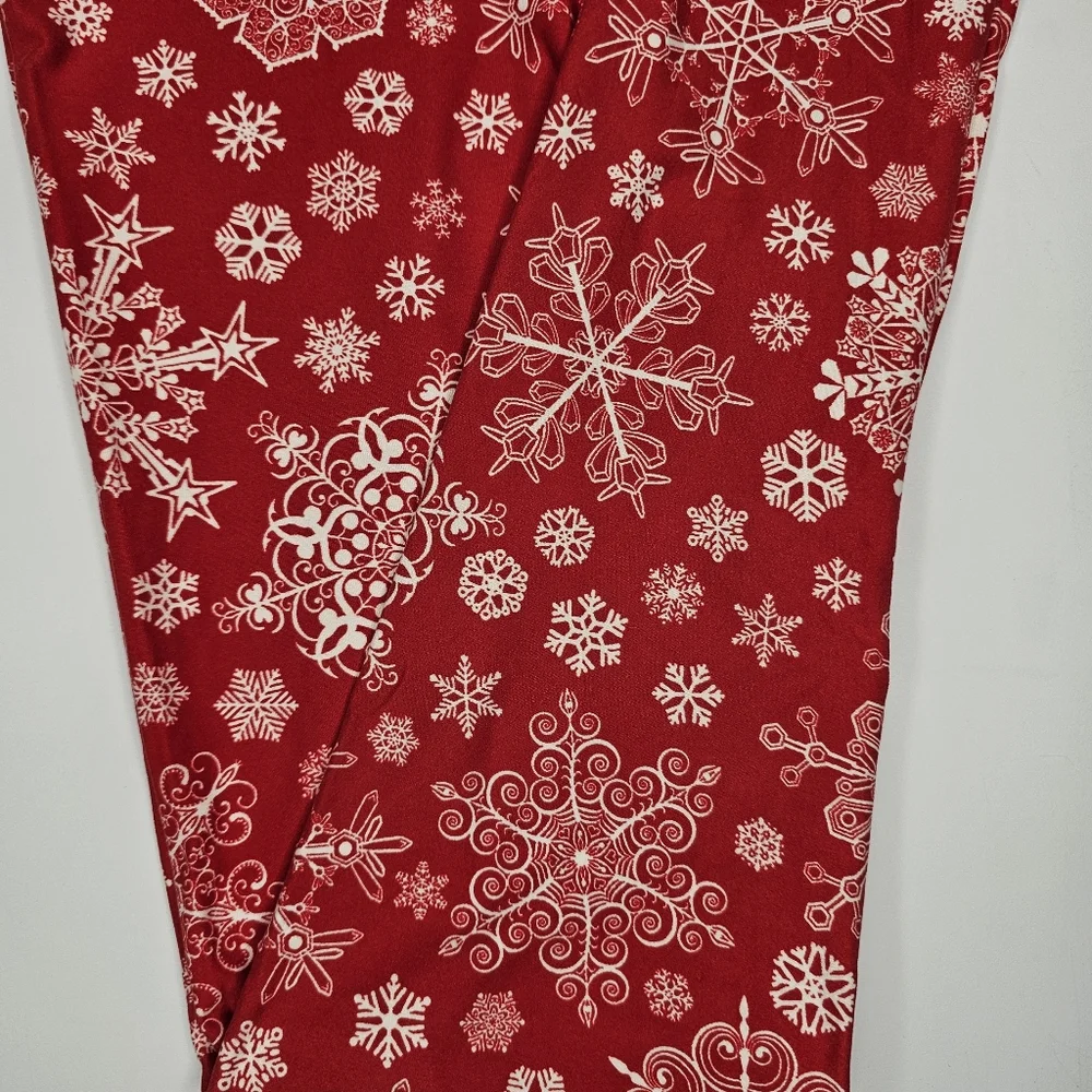 Snowflake One Size LuLaRoe Leggings - Picture 2 of 6